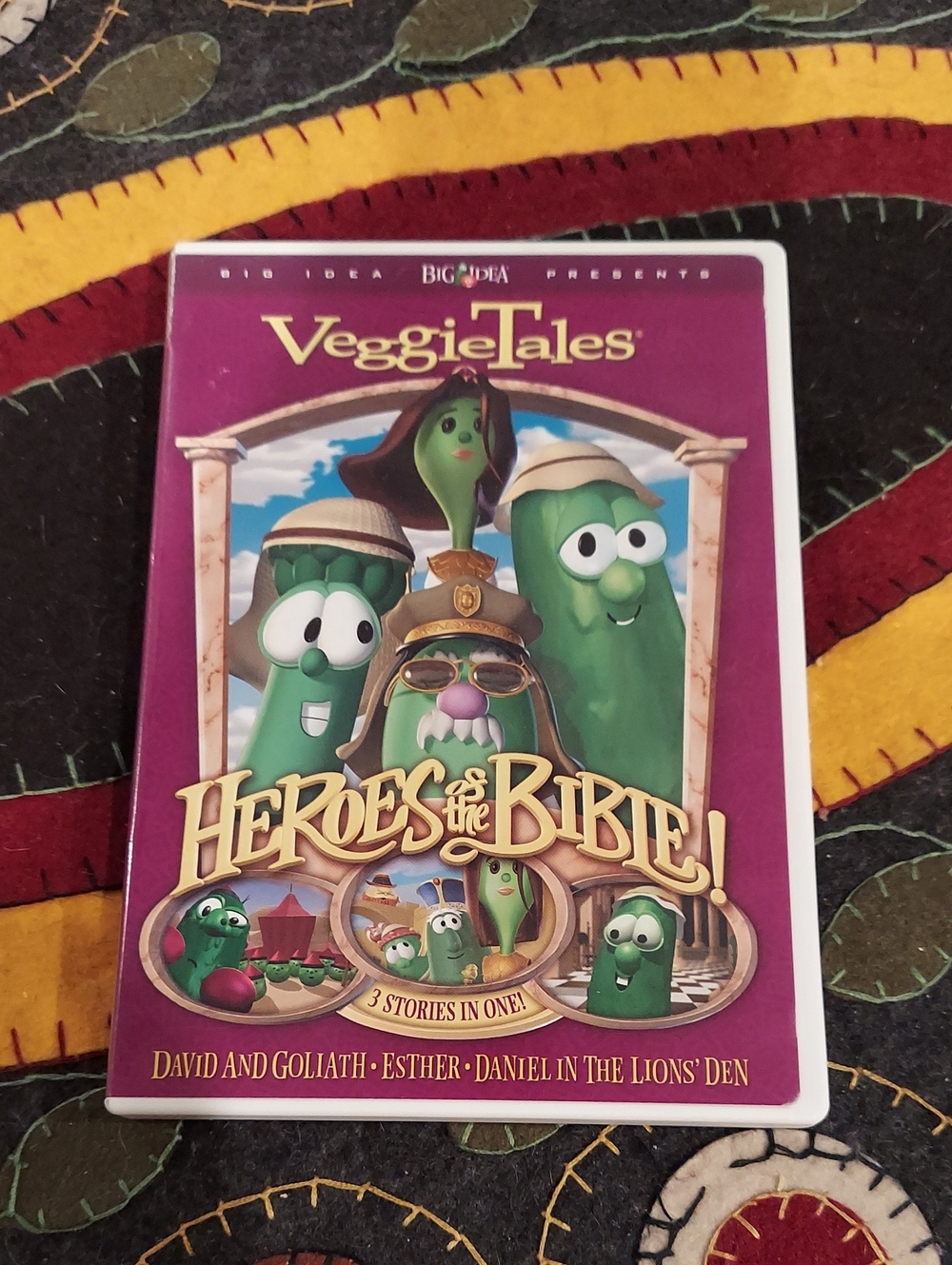 ❤️ VeggieTales Heroes of the Bible DVD 3 Stories In One!